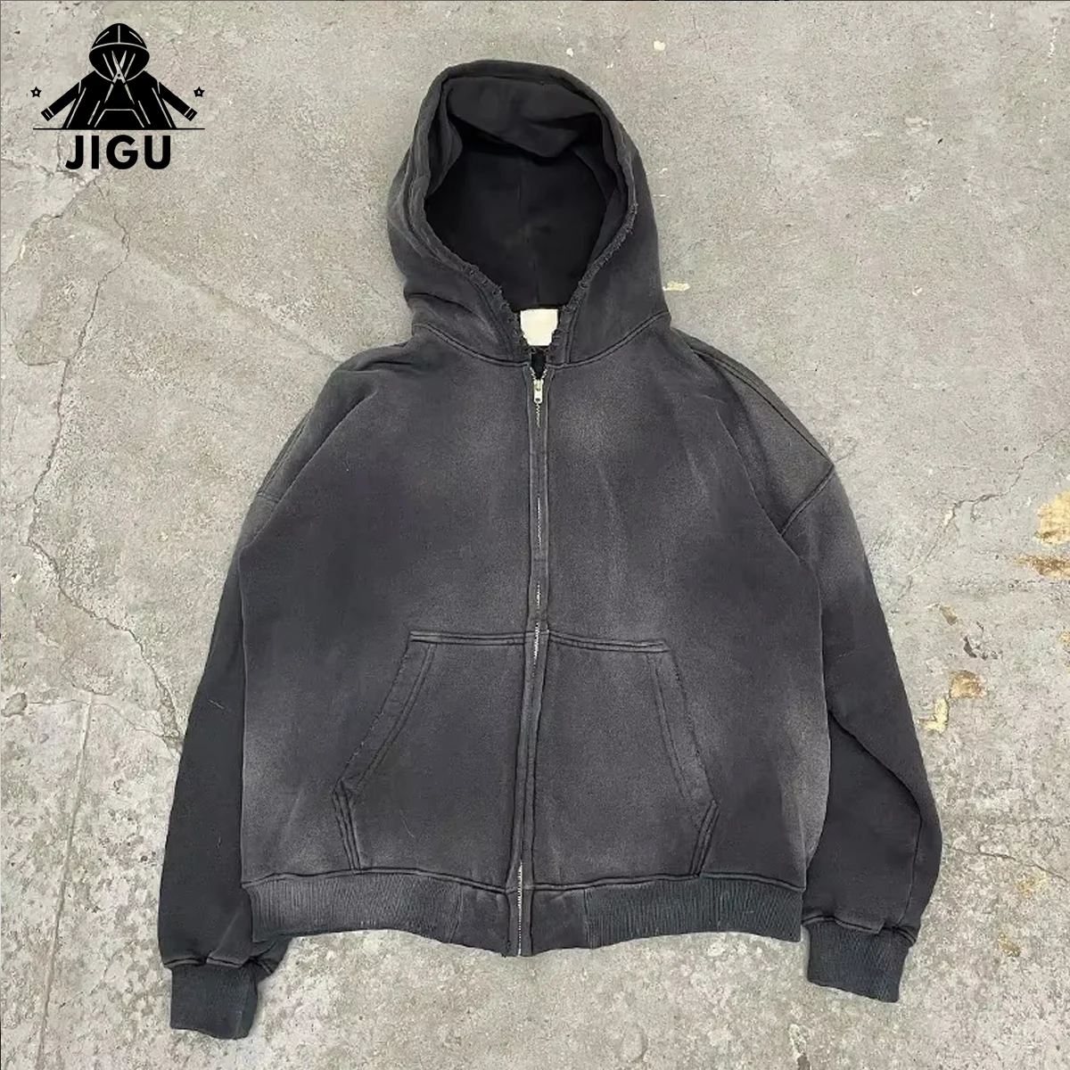 Custom High Quality Streetwear Hoodie Fleece Blank up Vintage