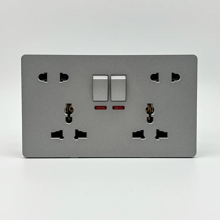 High Quality Double Switch Multi Plug and 16A Wall Socket With Switch Outlet Electric Light Switch Home Kitchen