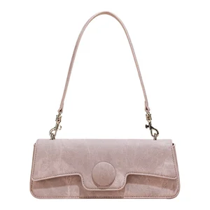 2026 New Fashion Lady's Two Shoulder Crossbody Bag Luxury Customization Hasp Canvas Guangzhou Factory Wholesale Autumn Portable