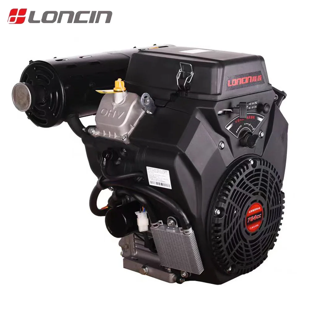 Loncin 2V80FD 764CC Gasoline Engine - 25HP Air-Cooled 4-Stroke for