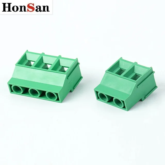950-9.5 mm Pitch 2 Poles rising clamp brass PCB terminal blocks connector