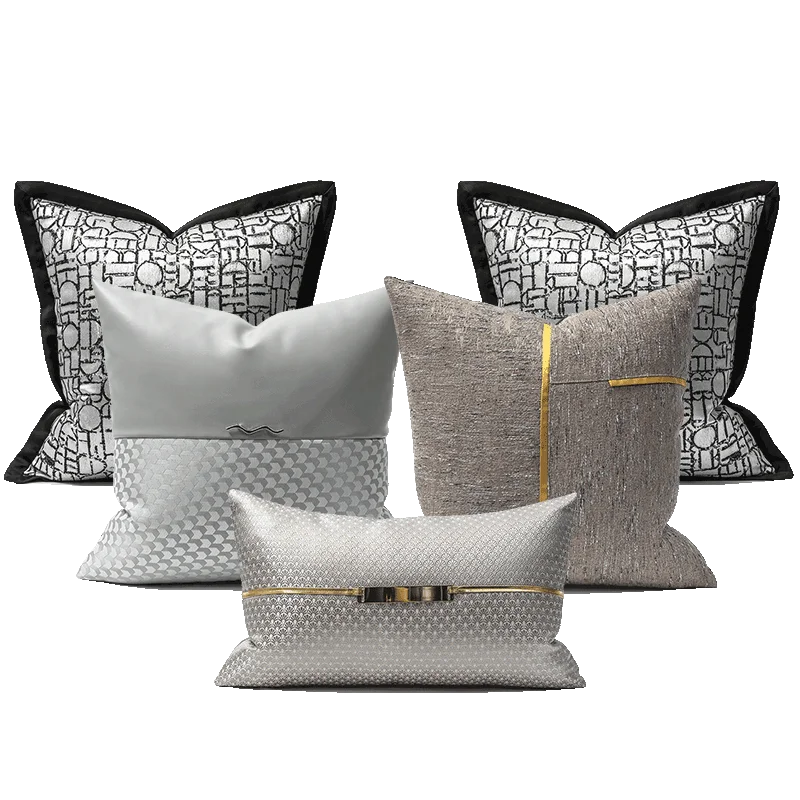 Modern Jacquard Pillow Covers Decorative Throw Pillow Case Set Home