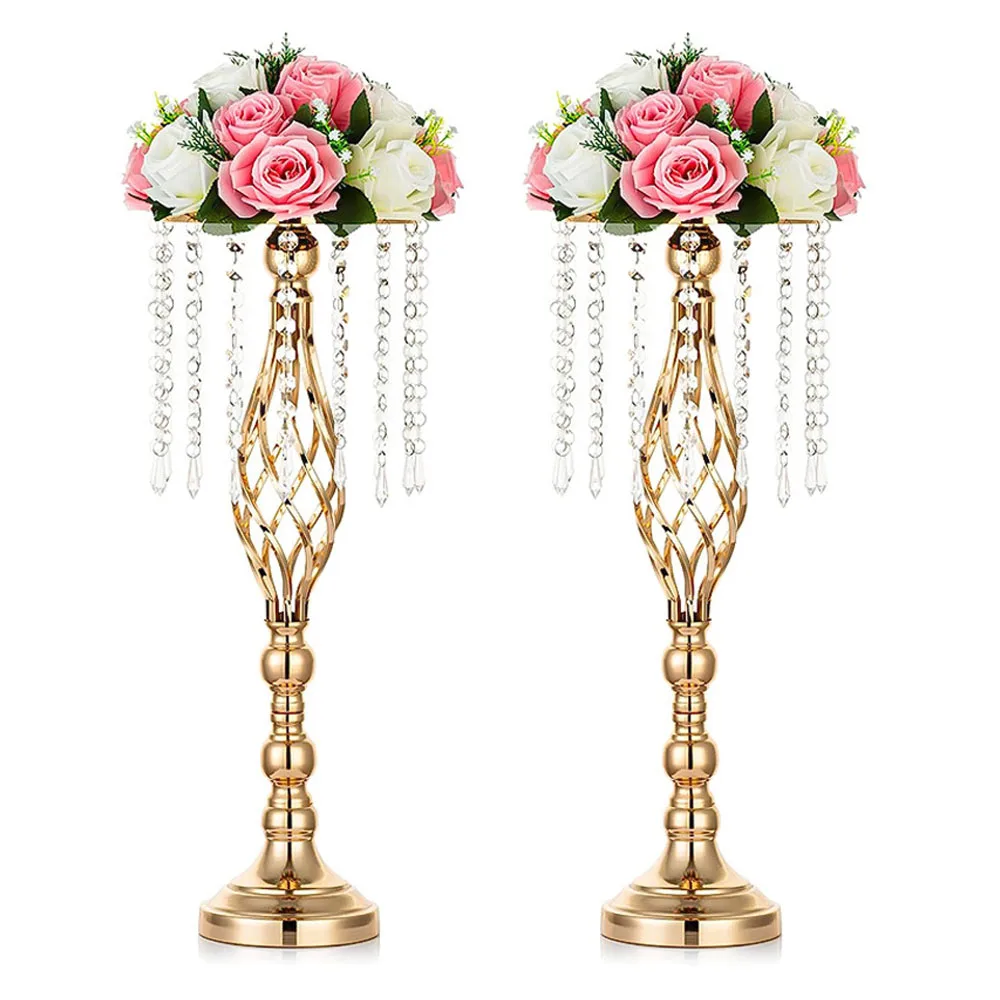 Metal Gold Wedding Centerpieces Table Decorations Flower Stand Vases