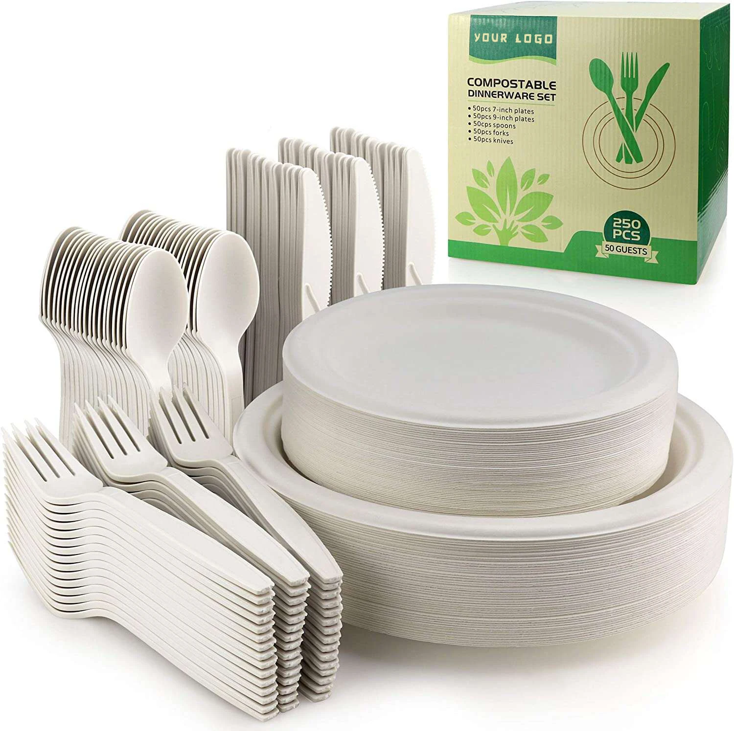 thumbnail image 2 of GreenWorks 3.3-inch Plant Starch Sporks | 1000-Count Eco-Friendly Disposable Cutlery 2 of 12
