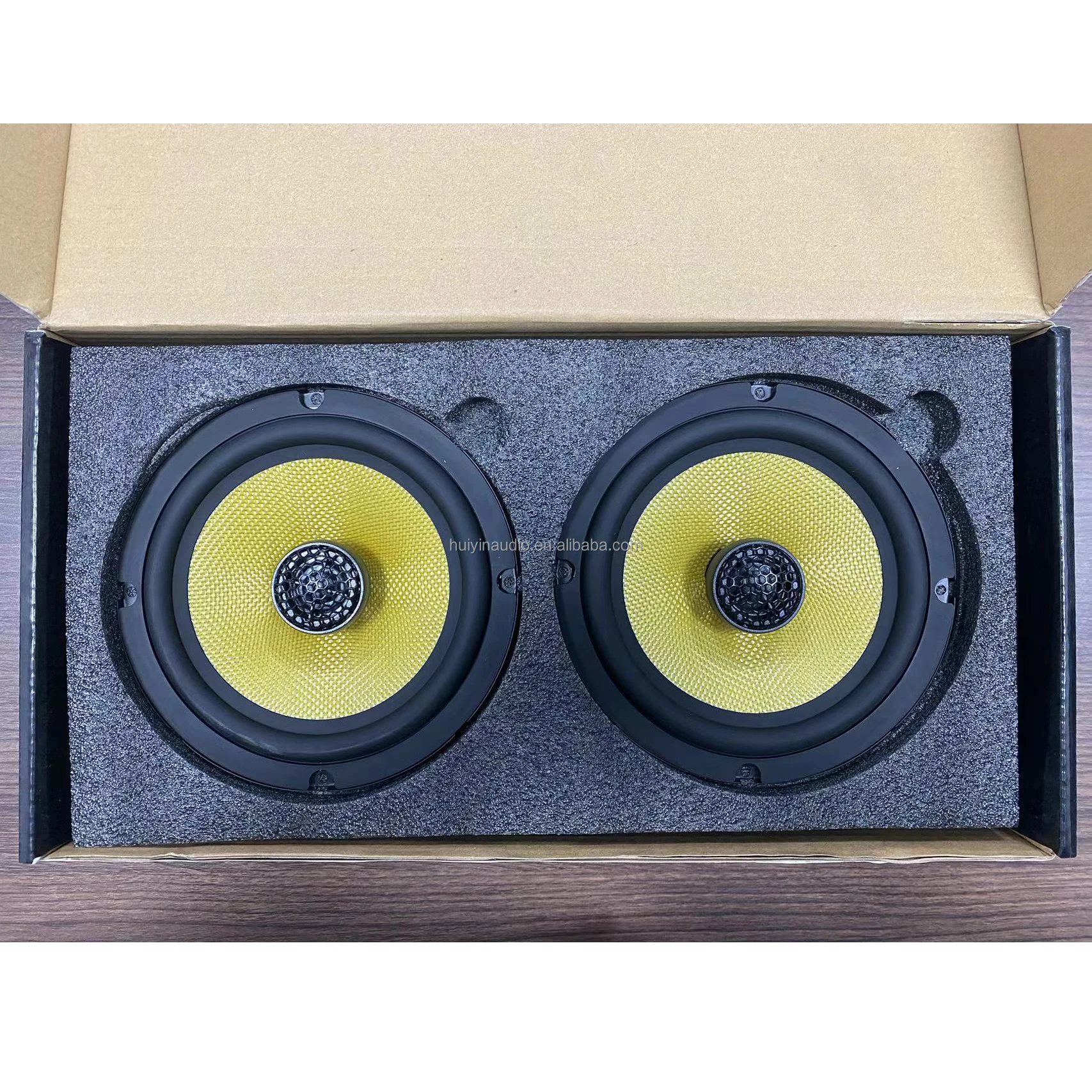 625-131, недорогая пара 6,5-дюймовых автомобильных динамиков, желтые средне-басовые динамики с 2 коаксиальными динамиками для воспроизведения музыки в автомобильной аудиосистеме