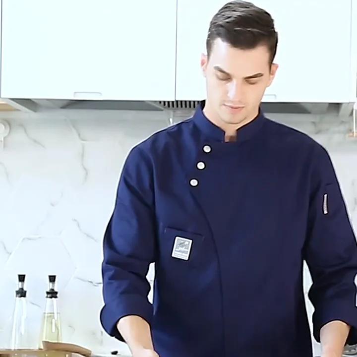 Chef Uniform Restaurant Unisex Long Sleeve Autumn Winter Chef Jackets ON3 