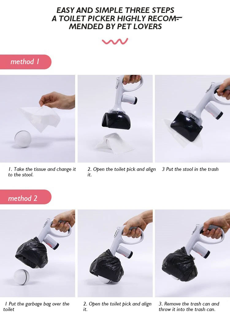 product non breakable pet pooper scooper for dogs and cats high strength material and durable spring for easy grass and gravel pick up-6