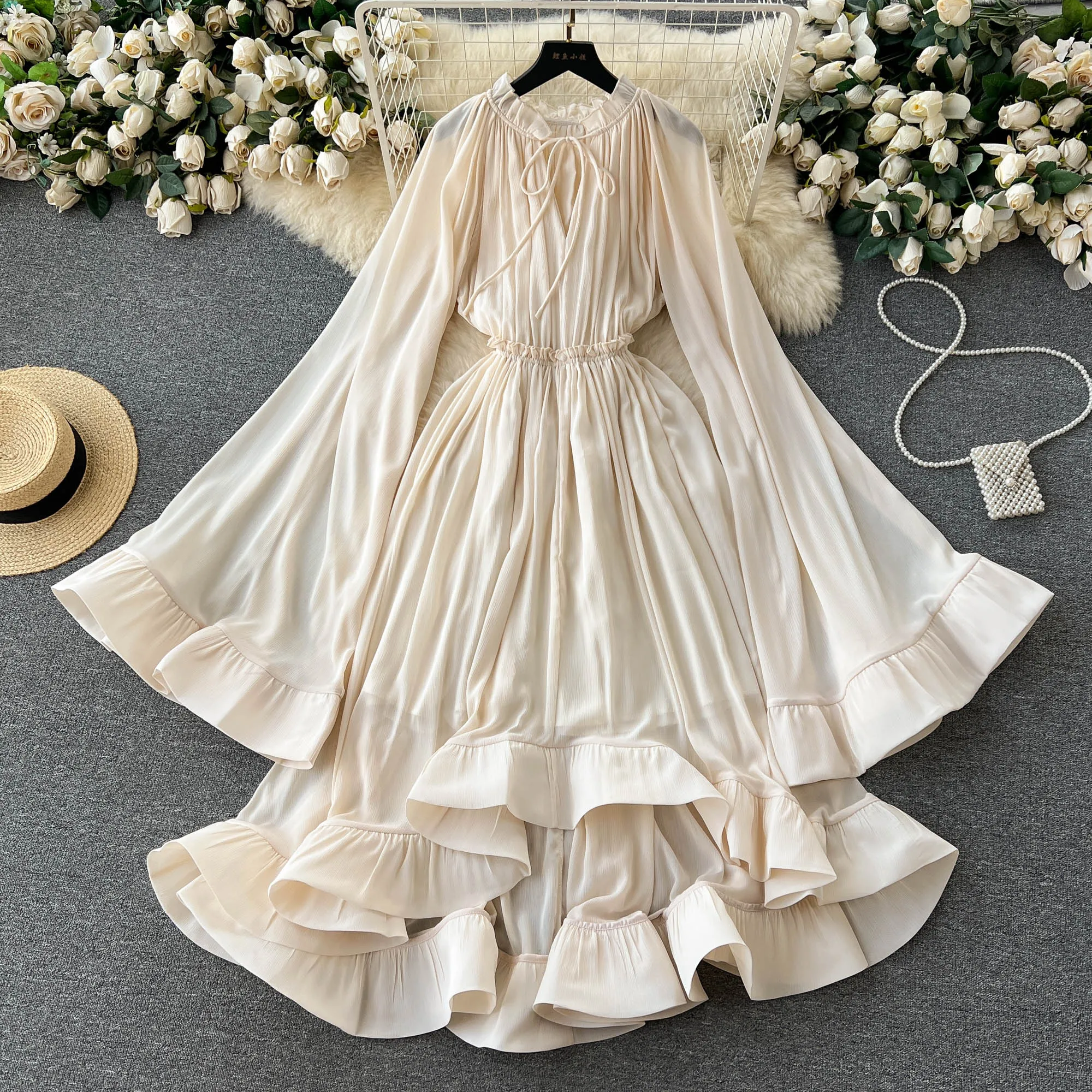 halter neck maxi dresses Halter Maxi Dress With Ruffle