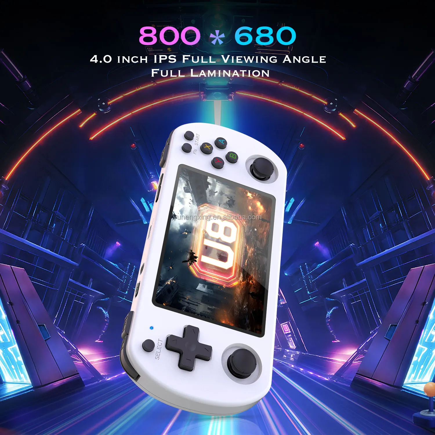 Open Source U8 Retro Handheld Video Game Console Linux System 4.0 Inch IPS Screen Portable Pocket Video Player R35S 64GB Games