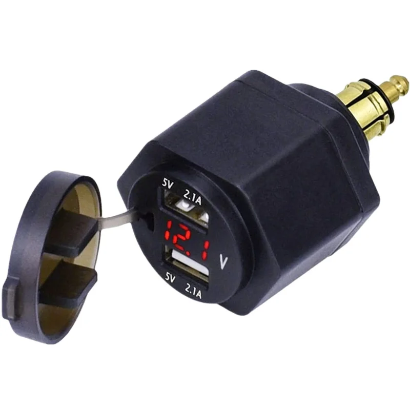 bmw motorcycle plug to cigarette lighter adapter 10pcs Power Cable For Triumph Tiger 800 2.1A DC Input 3.3A/5V Dual USB Charger Adapter