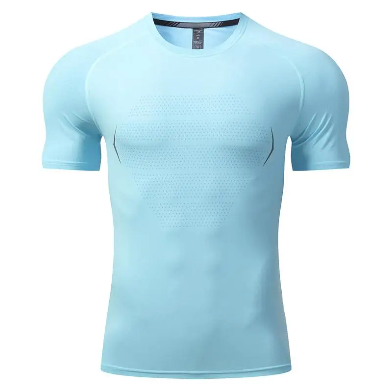 Wholesale Printing Blank Polyester Dryfit Fitness Sports T-shirts Without Logos Gym T Shirt Tops Running Men's Sports T-shirt
