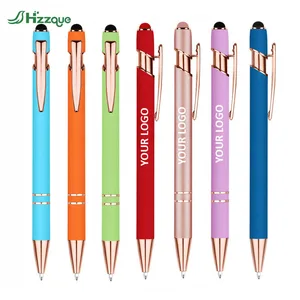 Luxury Branded Soft Touch Ball Point Metal Pen for Stylus Personalized Multi-Function Sports Style Custom Logo Printed for Writi