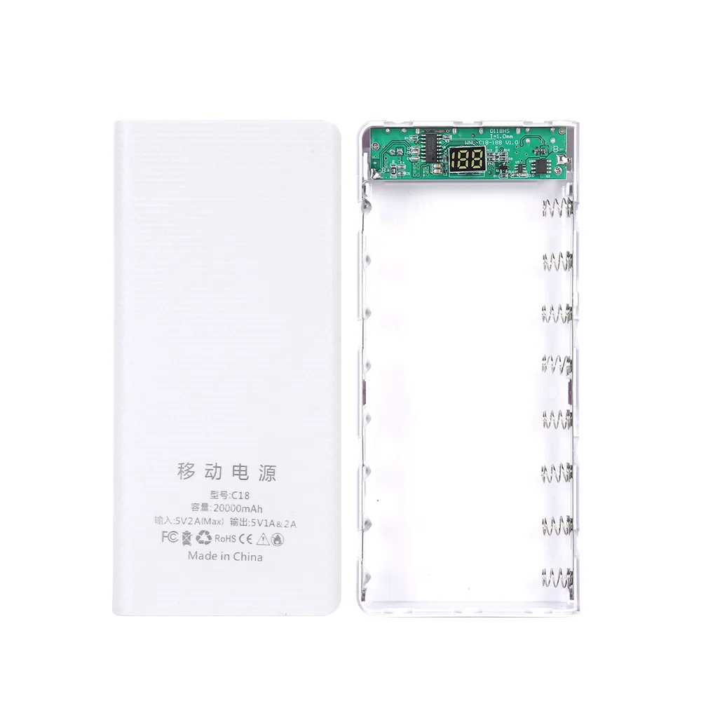 Easy Replace 18650 Battery DIY Mini USB Power Bank  20000mah for Smart Phone