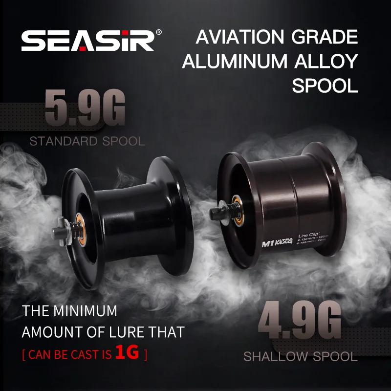 2023 SEASIR M1 10+1 BB Ultralight Fishing Reel, 135g Double Spool