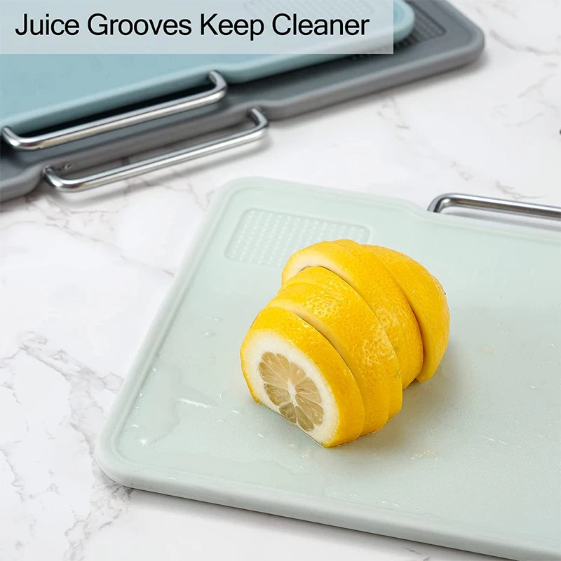 3 in 1 Custom Kitchen Meat Cutting Board Set Food Grade Plastic Chopping Board with Scale and Stand