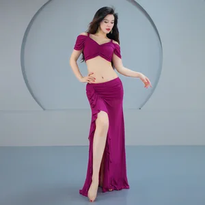 Belly Dance Top Skirts Suit Set Women Belly Dancing Training Costume Set for Adult Belly Dancing Dress Costume