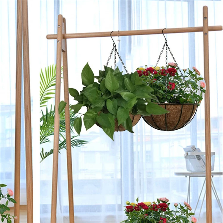 3 Pack 12 Inch Metal Hanging Basket Wholesale With Hooks Baskets