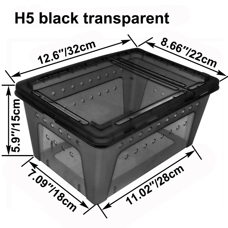 View of Transparent Animal Habitat Cages for Reptile Feeding & Breeding