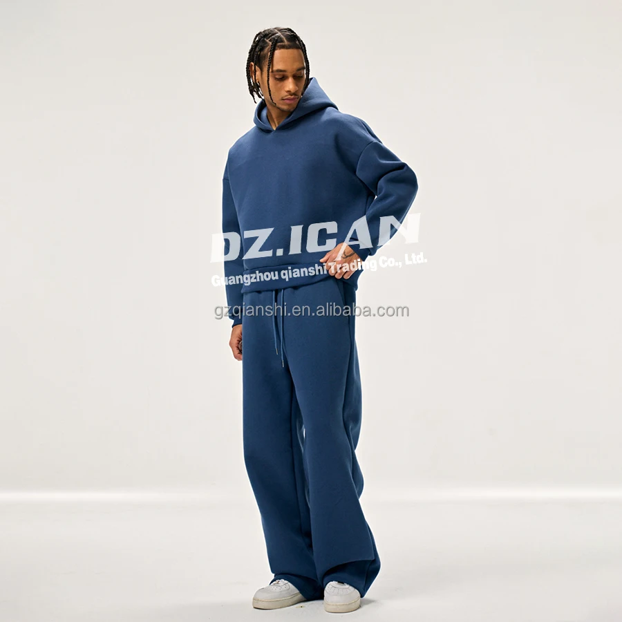 Custom Sweatsuit Hoodie and Jogger Set Heavyweight Baggy Plain Tracksuit Manufacturer Tech Fleece Windbreaker Tracksuit for Men
