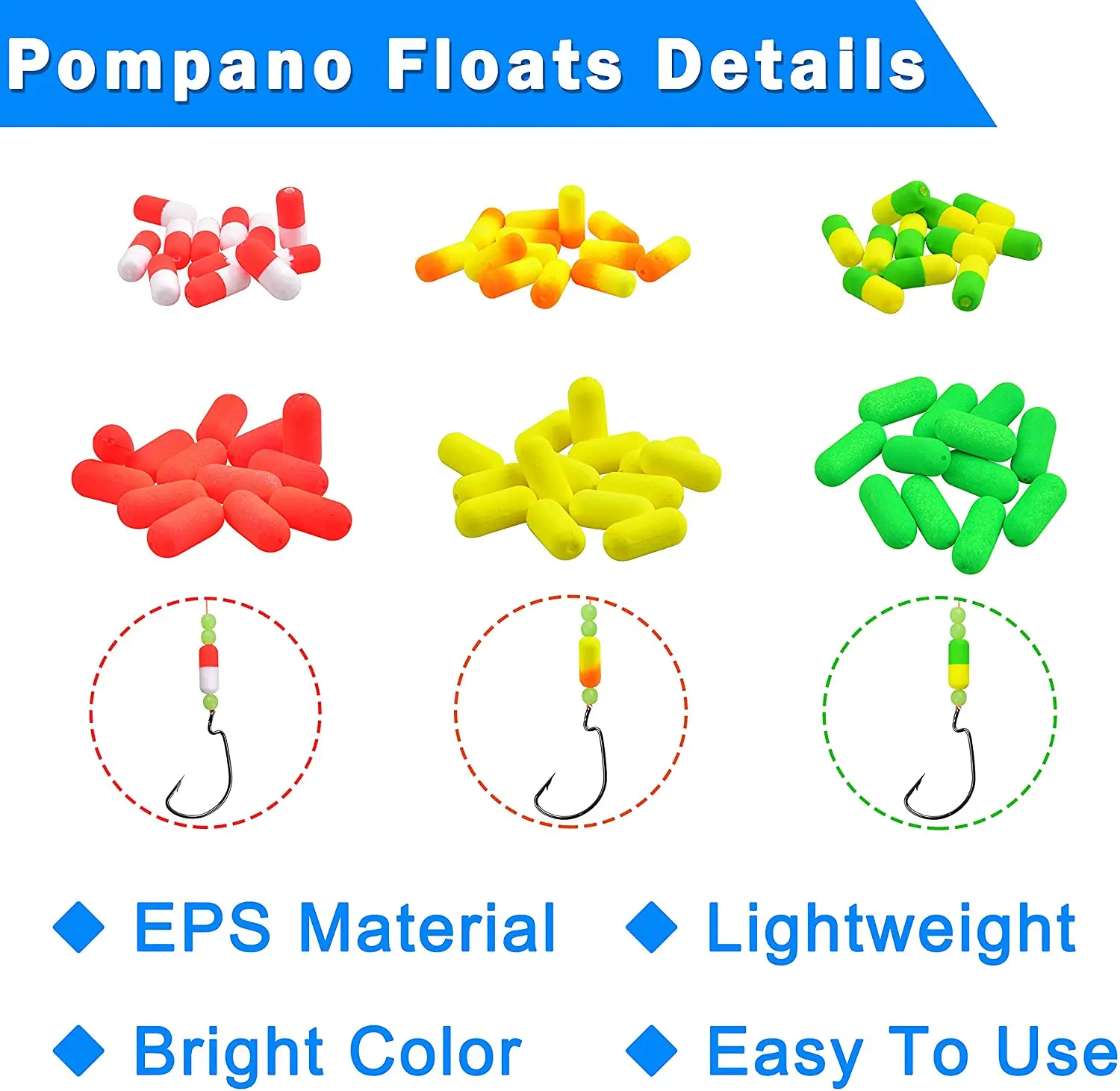 Pompano Rig Floats: 80