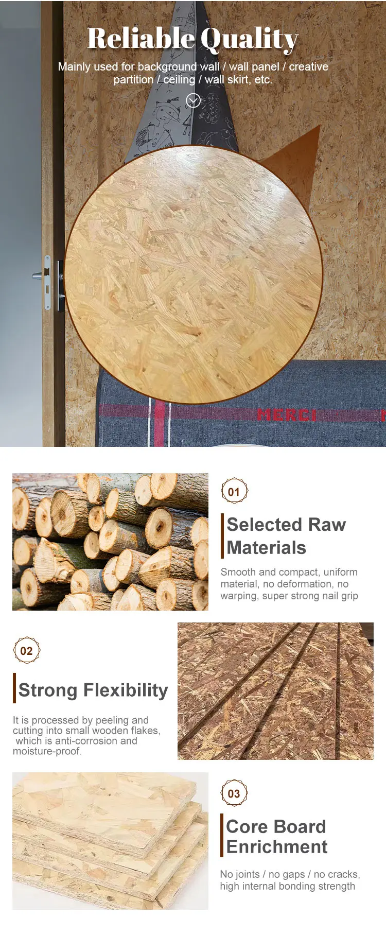 7/16 4x8 Waterproof Osb Board Osb 3 Osb 2 For Outside Construction