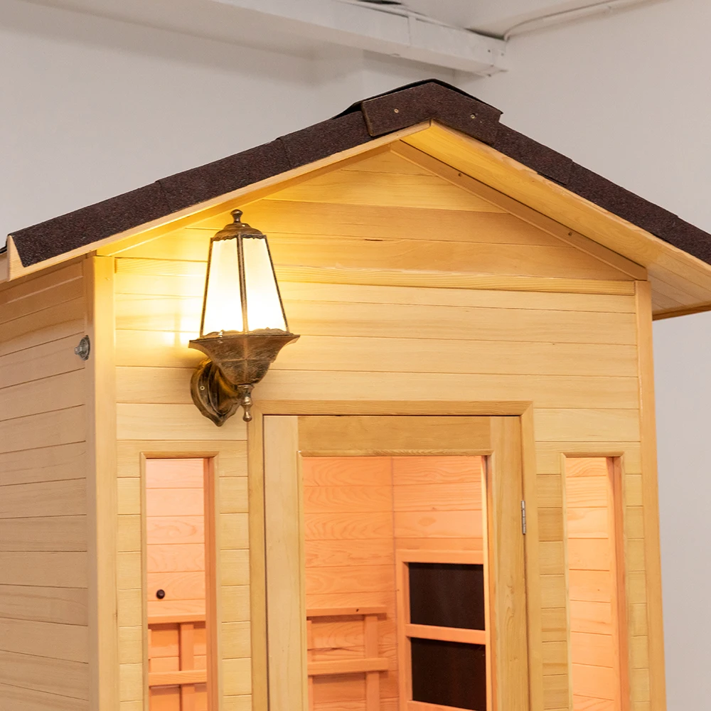 Smartmak Custom Removable Garden Outdoor Home Far Infrared Sauna Room for 2 Person