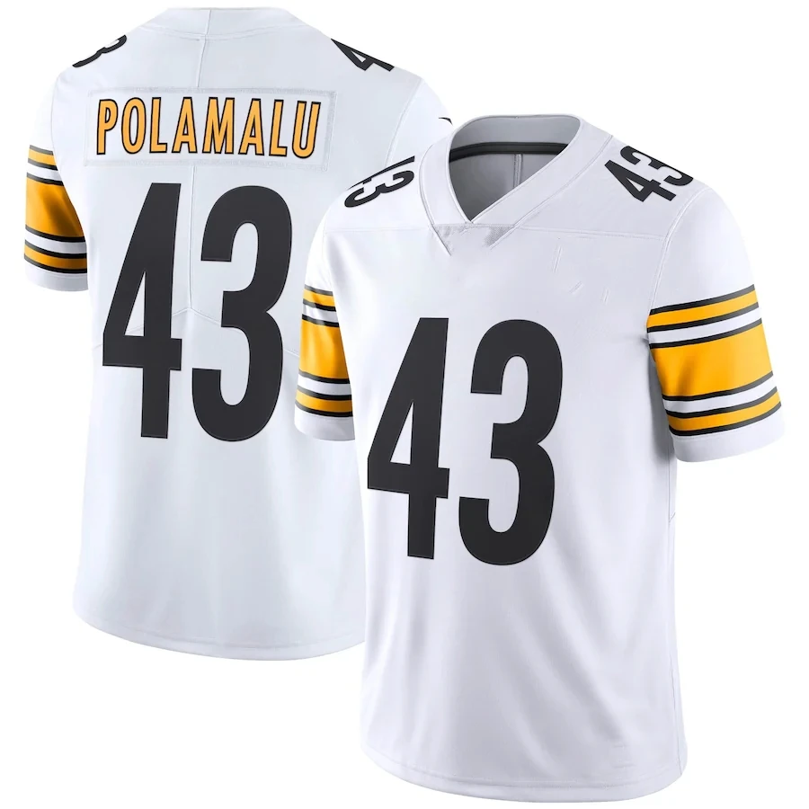 Custom Pittsburgh City Team Club Uniform Stitched American Football Jersey Steeler Black Game 22 Harris 90 Watt 11 Claypool