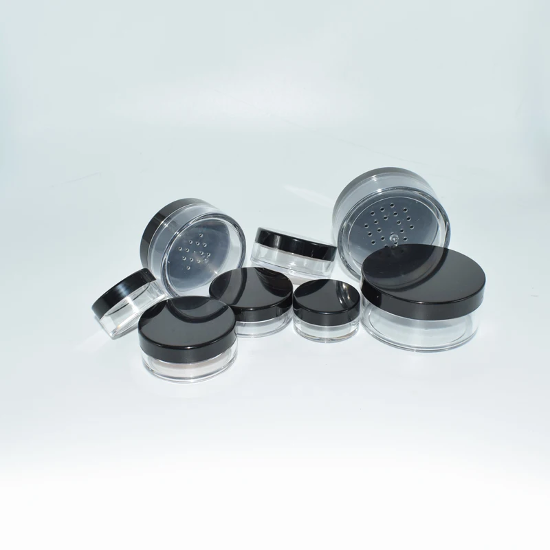 Loose Powder Jar Plastic Cosmetic Packaging Rotating Sifter Loose Containers with Rotating Sifter 10 Ml 20 Ml 30 Ml 50g PS Abs