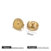Pendientes pequeños redondos de 8 mm - oro