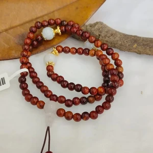 108 Wooden Prayer Beads, Tibetan Buddhist Meditation Beads, Natural Sandalwood Beads, Men's and Women's Jewelry