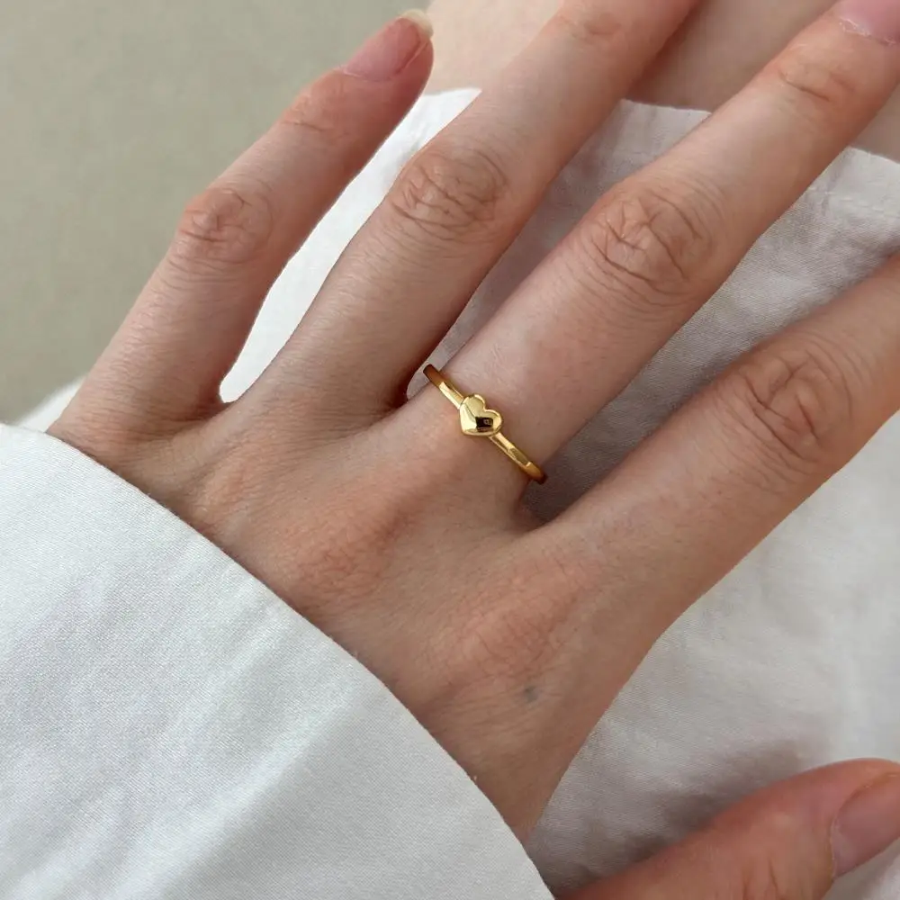 KAKODIY Open Adjustable Promise Ring Women Wedding 925 Sterling Silver Heart Ring Jewelry detail 6