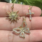 Pendant Gold Pendants Fashion Pendant Gold Charm18k Gold Jewelry Butterfly Sun Moon Star Pendant Necklace Cross Charms Pendants For Jewelry Making