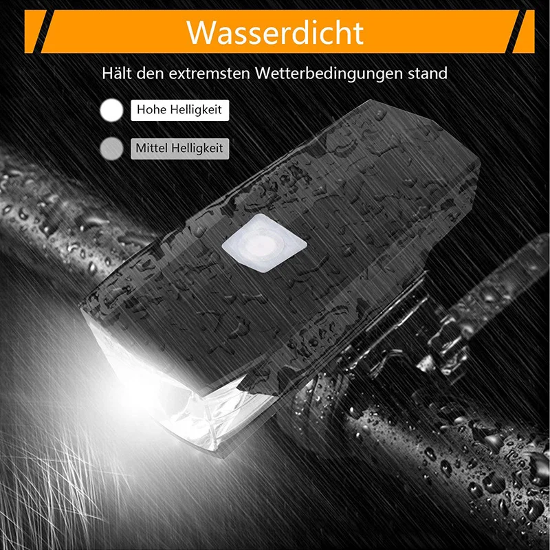 German StVZO Waterproof usb rechargeable bicycle led rear head tail handle bar lights set silicone bike accessories light details