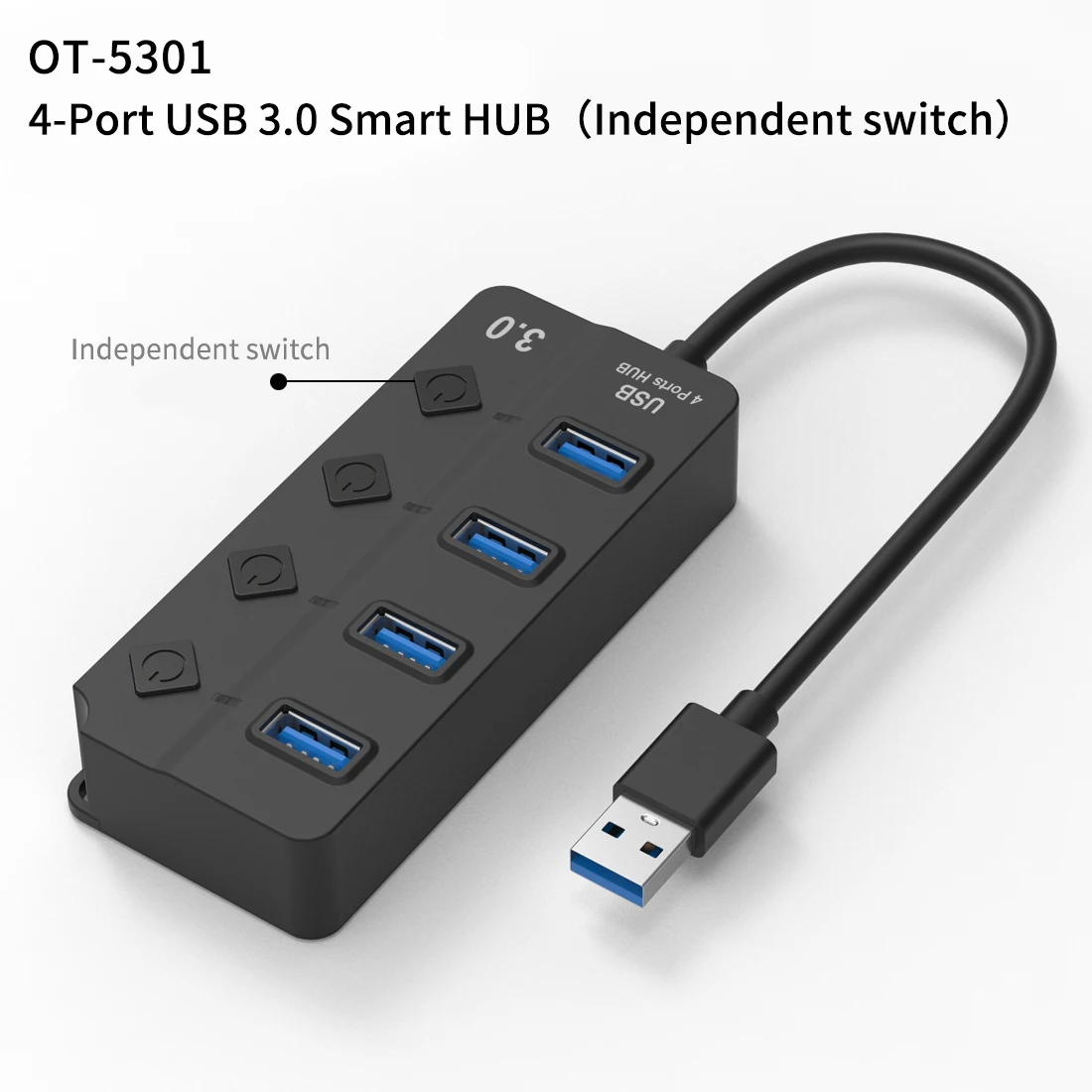 Individual OnOff Switch VKUSRA USB Hub 3.0 Ultra Slim 7 Port Extension Data Hub 