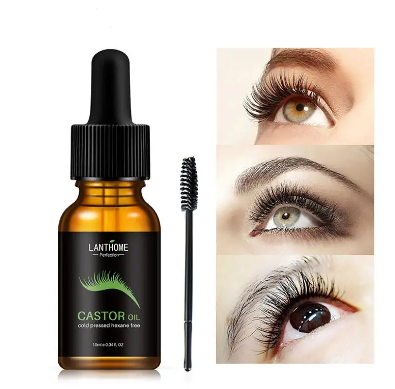 
 Прямая поставка, сыворотка для роста волос с касторовым маслом 10 мл для роста ресниц  