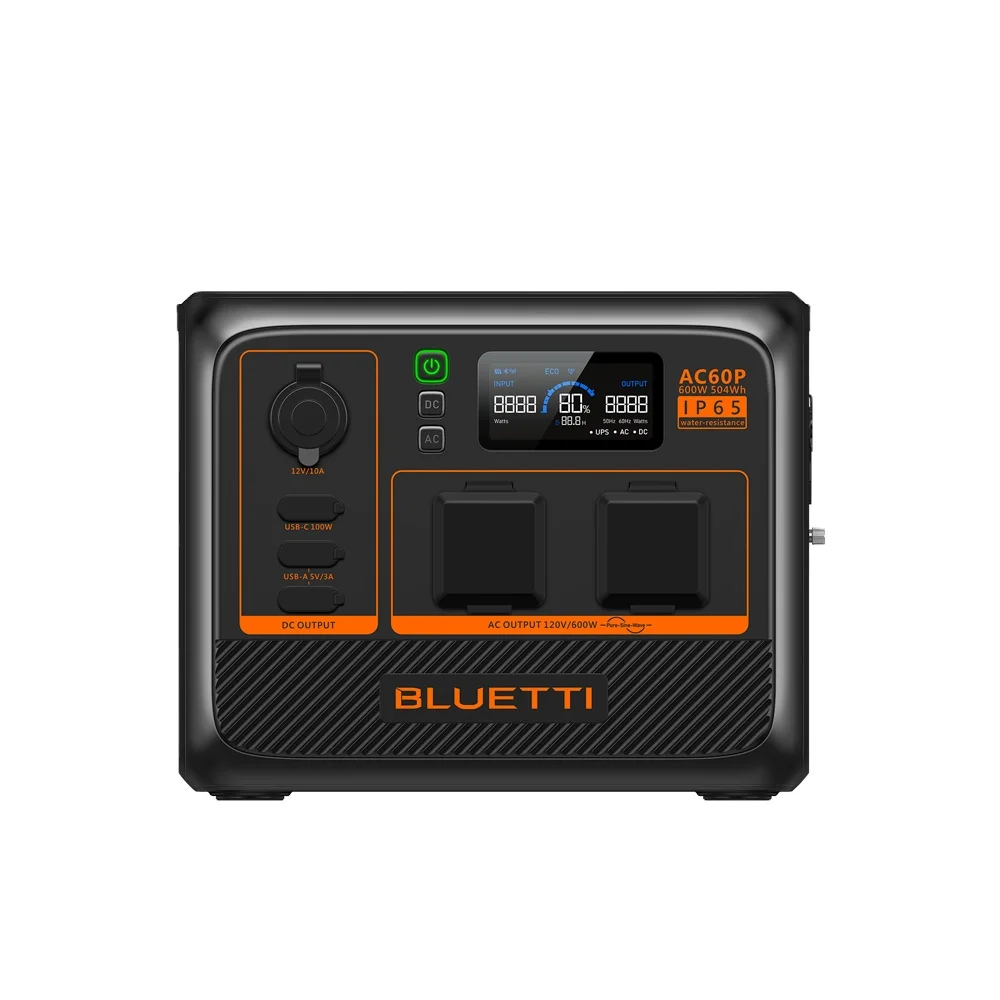 Bluetti 504Wh Universal Socket Mobile IP65 Waterpoof Quiet Expandable Portable Power Station