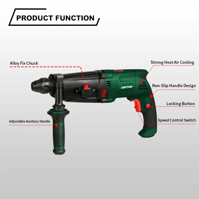 Dekton-A2603R-800W Professional 26mm Rotary Hammer details