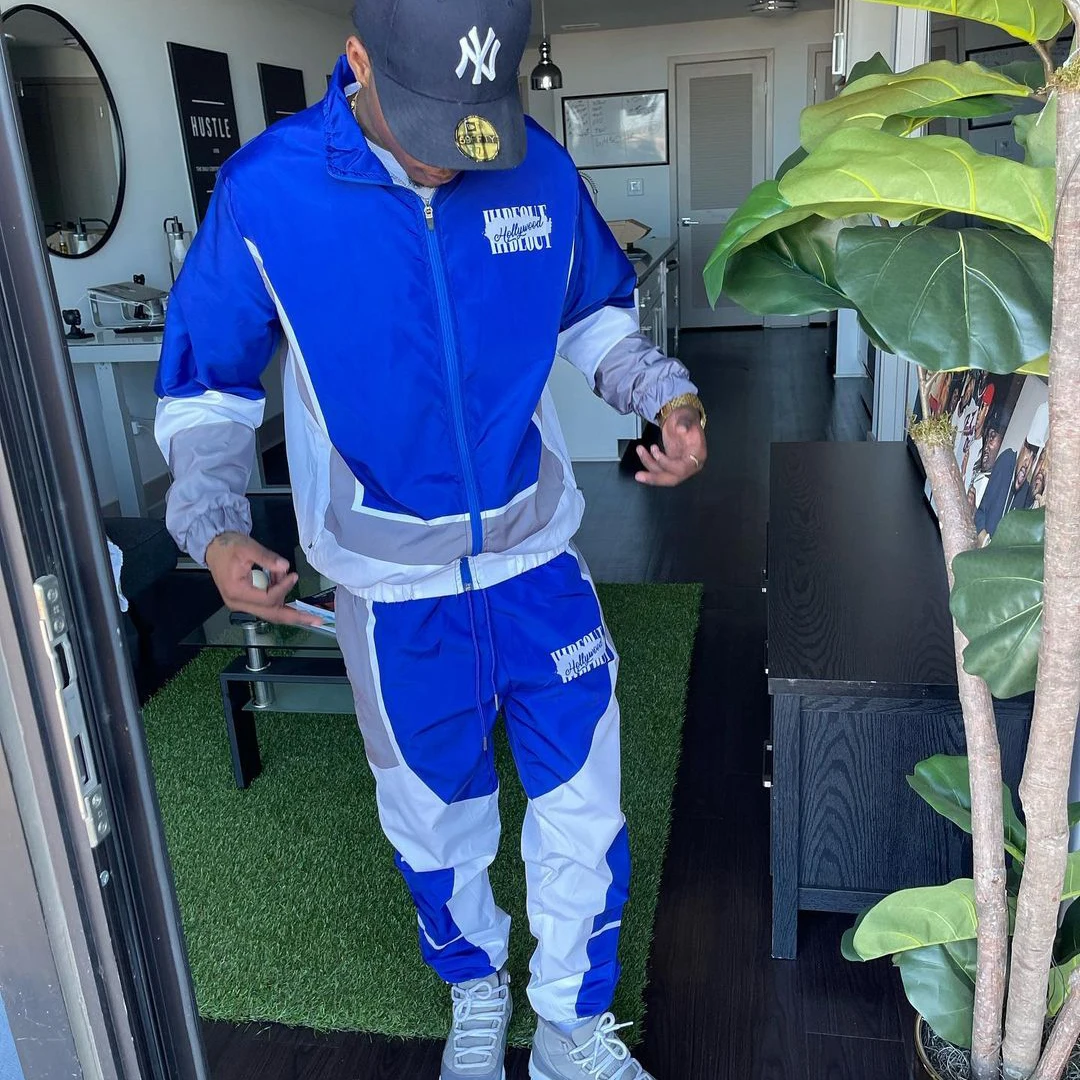 Breathable Windbreaker Jacket Two Piece Windbreaker Set For Men