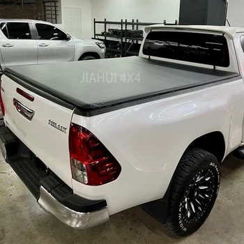 Tonneau Cover Soft Tri-Fold Cover Truck Bed for Hilux 2015 2016 2017 2018 2019 2020 2021 2022 2023 Double Cabs