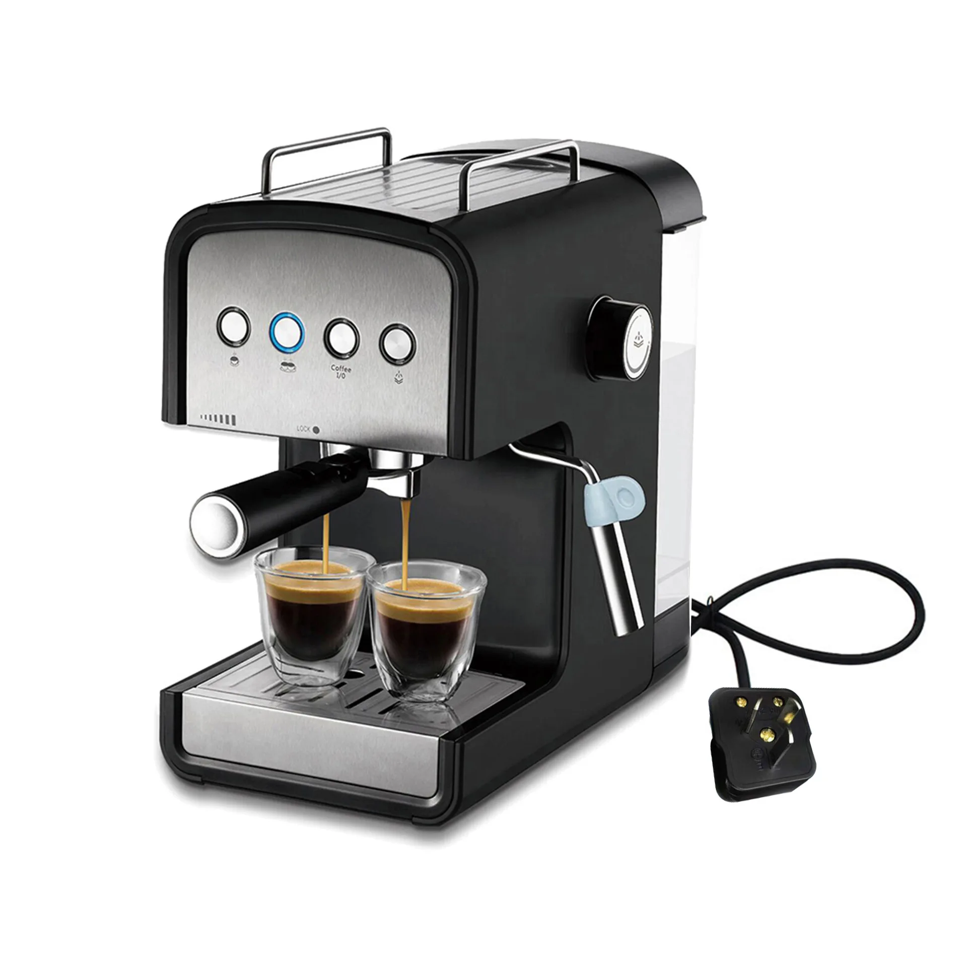BioloMix cafetera expreso italiana de 20 Bar con Espumador de leche, máquina  para café expreso, capuchino, Latte Y Mocha|Cafeter