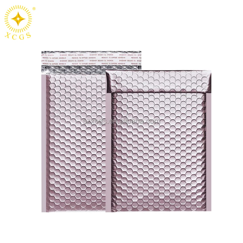 Black Gold Blue Silver Foil Mailing Shipping Bags 10 Pack Metallic Bubble Mailers Plastic Shipping Padded Colour Colorful Rose Pink
