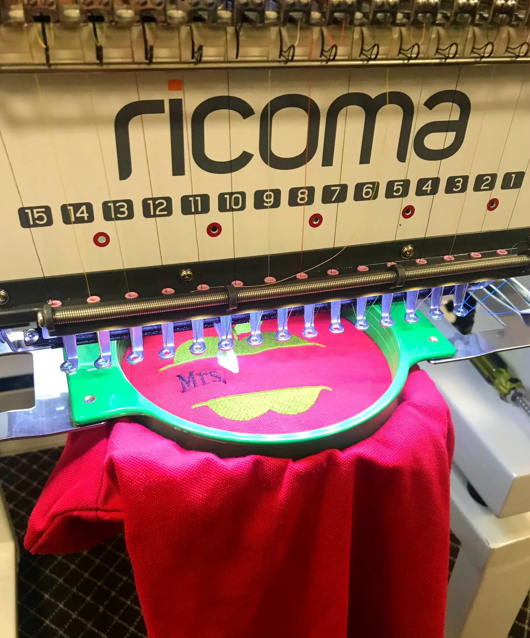 ricoma 1 head embroidery machine 12/15/20