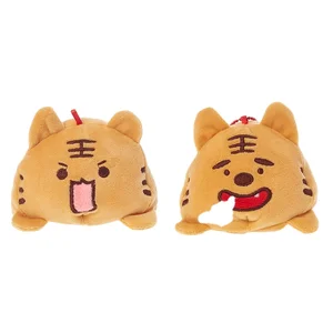 Flip Tigers Doll Reversible Traditional Chinese Animal Plush Toy PP Cotton Filling