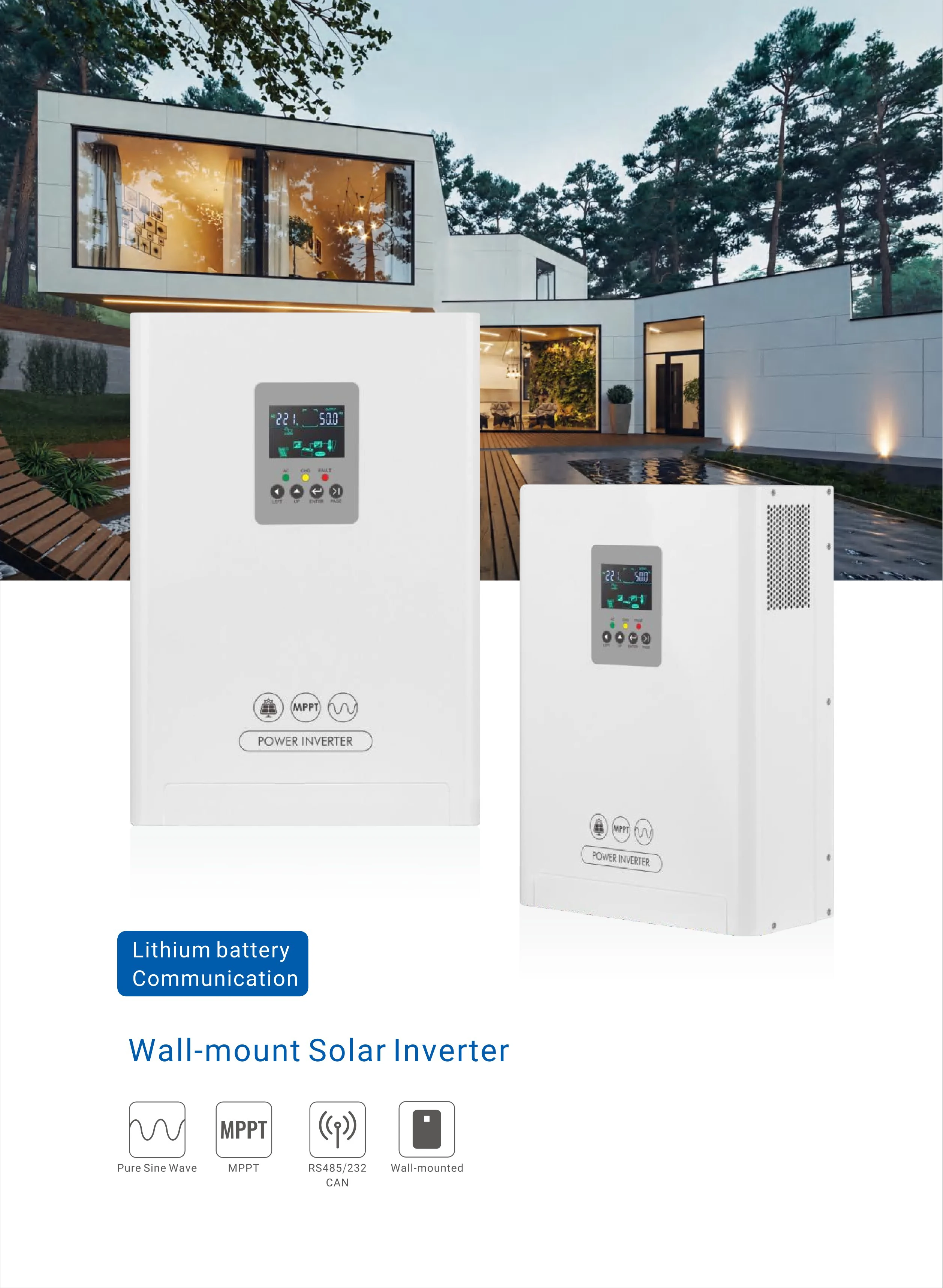 Single Phase Solar Inverter Off Grid 6kw 8kw 10kw 12kw 48vdc Solar Grid ...