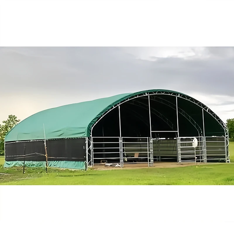 Factory Custom 10x10m Cattle Canopy Animal Livestock Tents Dome Waterproof Fabric Pvc Horse Sheep Tent Shed Shelter for Farming