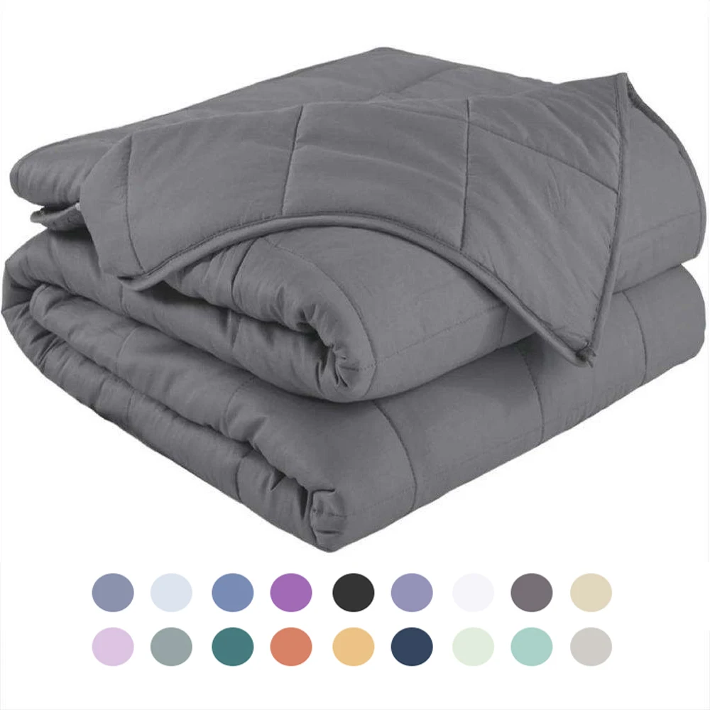 15lbs/20lbs/25/30lbs Cotton Anxiety Autism Heavy Blanket Bamboo Adult