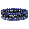 6mm Lapis Lazuli + bright stone + old blue pattern