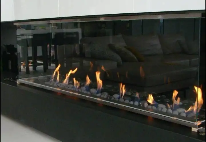 modern fireplace