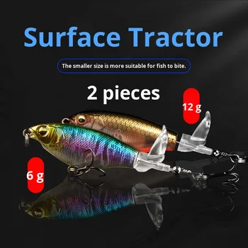 Plastic Live Bait Floating Water Tractor Lure Surface System Explosive Water Pencil Propeller Freshwater Fishing Red Fish – Pencil – view 3