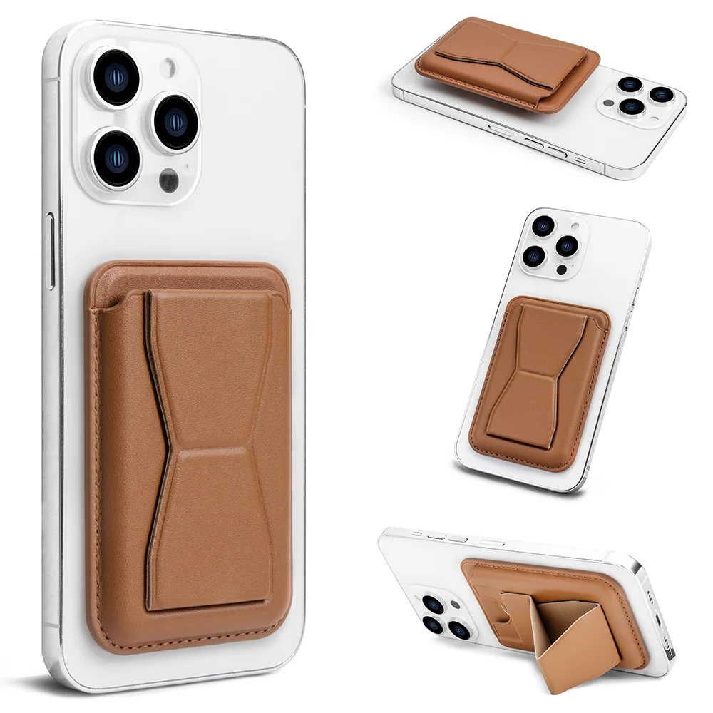 Pu Leather Phone Wallet Card Holder Stand Credit Card Holder